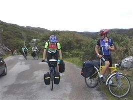 Riding beside Loch Roe, 33.3 miles from Ullapool and just under a mile from Achmelvich Youth Hostel